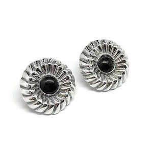 The Bundt - Sterling Silver Contoured Circle Design Short Drop Earrings